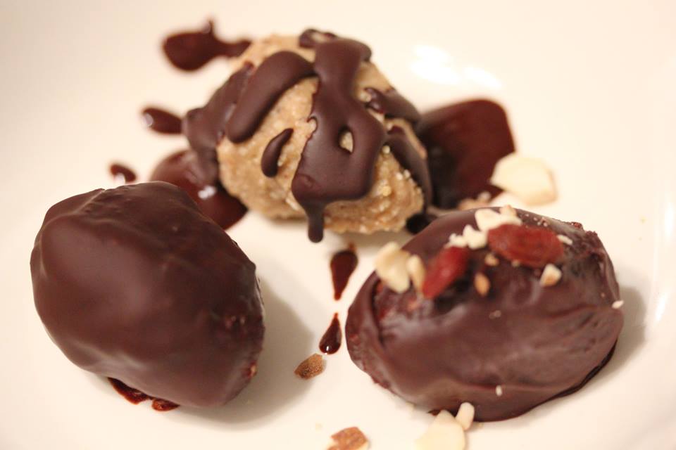 Raw Chocolate Easter Eggs with Coconut Filling